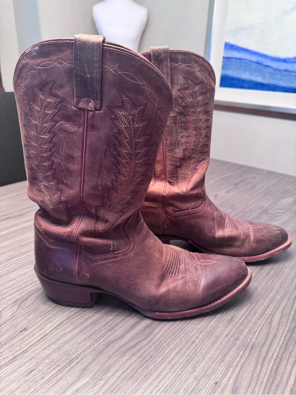 Dan Post Classic Brown Leather Cowboy Boots